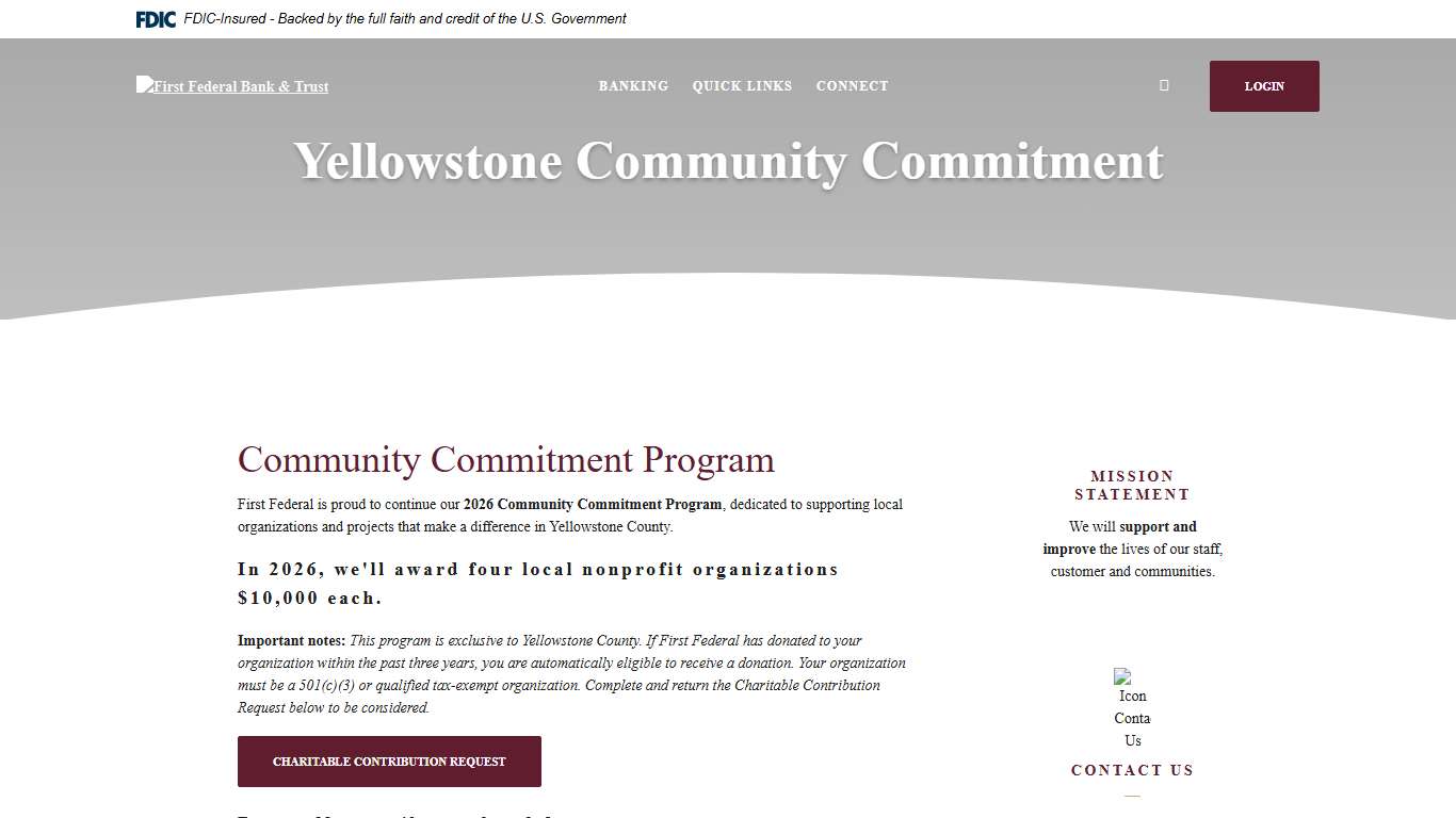 Yellowstone Community Commitment First Federal Bank & Trust